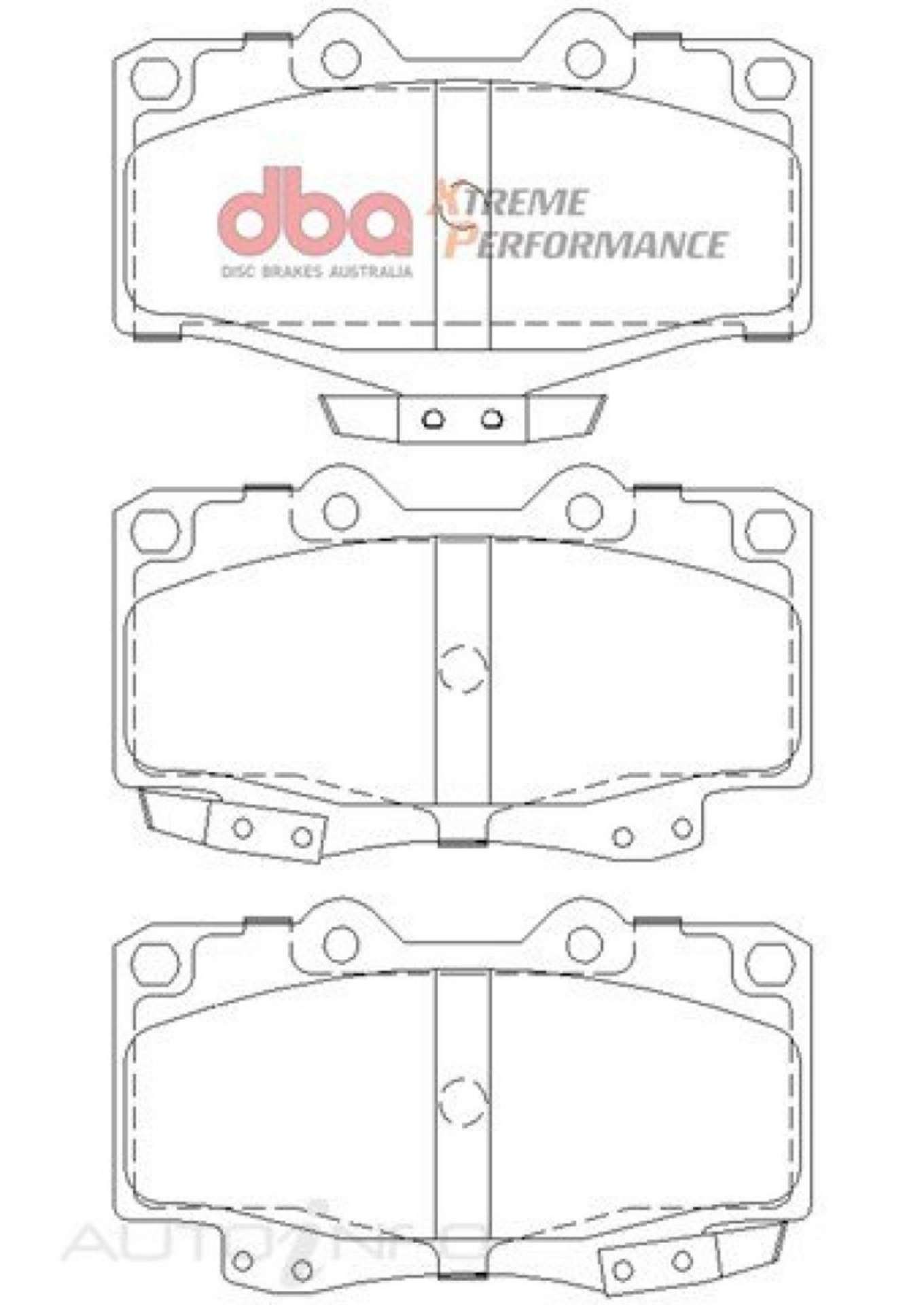 Picture of DBA 92-99 Toyota Land Cruiser XP Performance Front Brake Pads