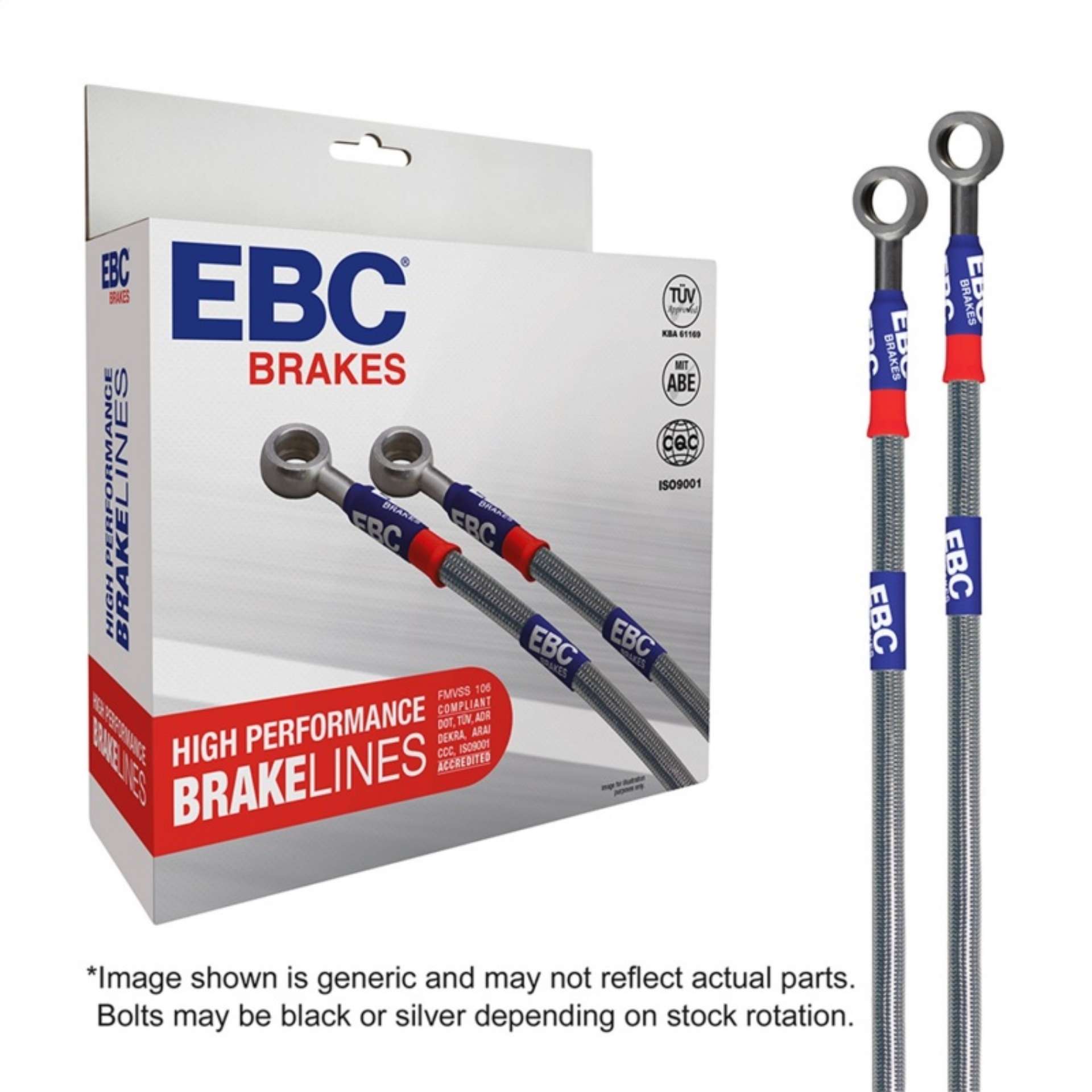 Picture of EBC 08-13 Chevrolet Silverado 1500 2WD w-Rear Drums & 4in Ext Stainless Steel Brake Line Kit