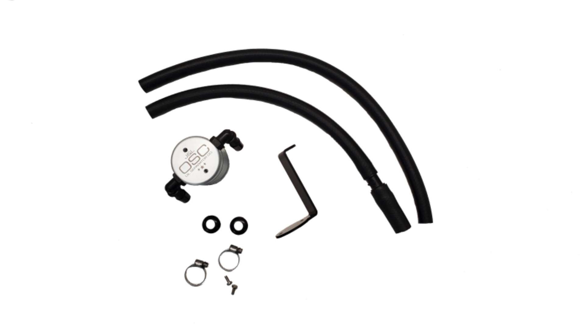 Picture of J&amp;L 14-24 Mazda CX5 2-5L Non-turbo Driver Side 3-0 Oil Separator Kit - Clear Anodized