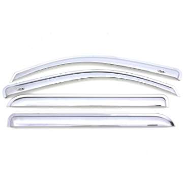 Picture of AVS 17-22 GMC Arcadia Ventvisor Outside Mount Front & Rear Window Deflectors 4pc - Chrome