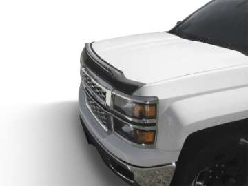 Picture of AVS 14-15 Chevy Silverado 1500 Aeroskin Low Profile Hood Shield w- Lights - Black