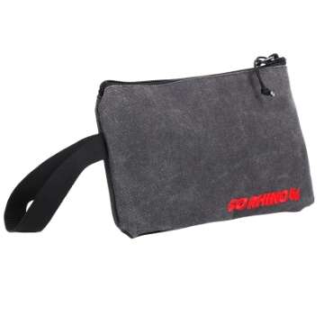 Picture of Go Rhino XVenture Gear Zipped Pouch - Large 12in- Wide Pocket - 6-5in- Hand Strap Canvas - Black