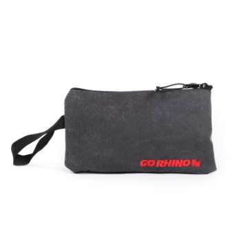Picture of Go Rhino XVenture Gear Zipped Pouch - Large 12in- Wide Pocket - 6-5in- Hand Strap Canvas - Black