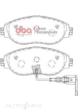 Picture of DBA 13-21 Volkswagen Golf R MK7 XP Performance Front Brake Pads