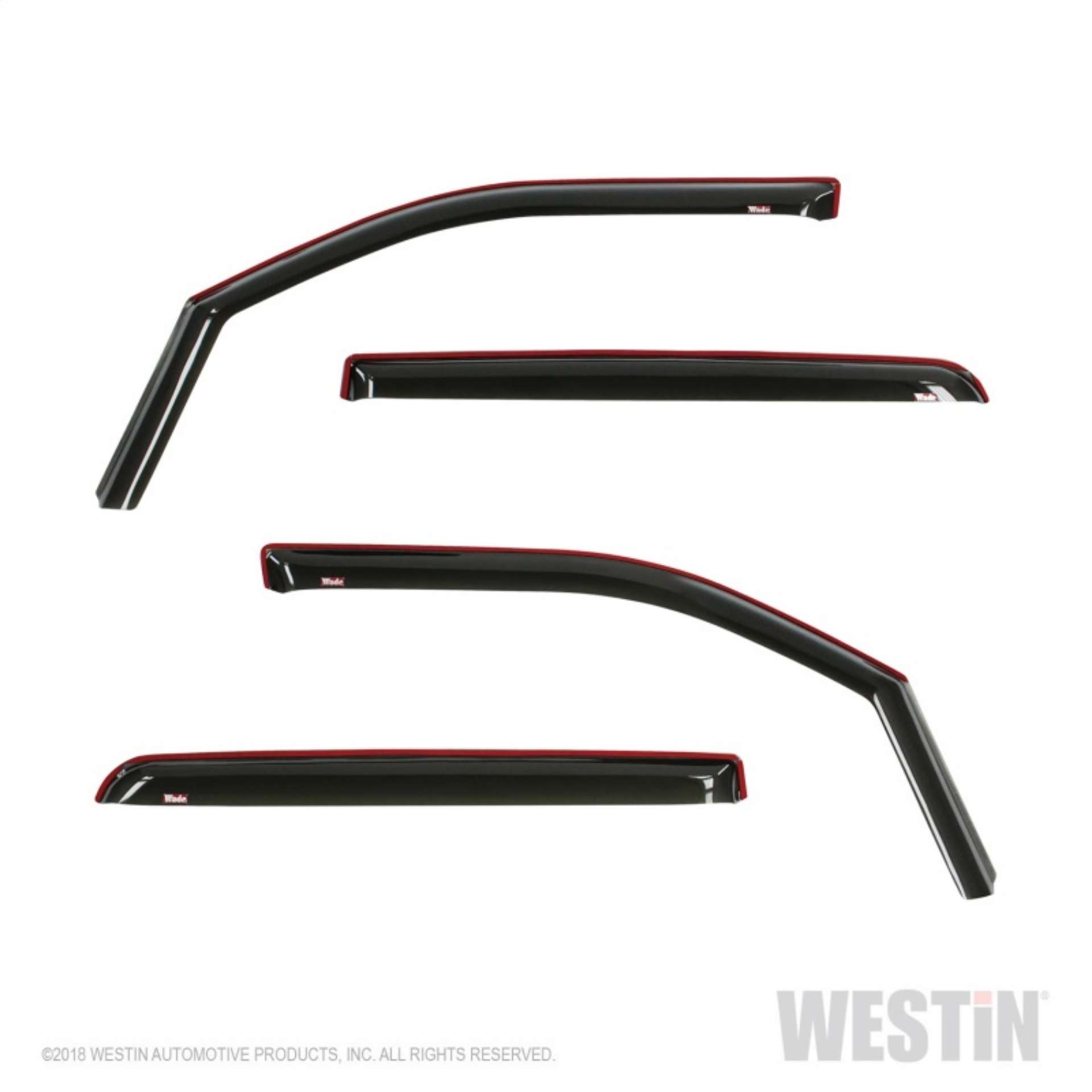 Picture of Westin 19-22 Ram 1500 Crew CabExcl- 19-22 Ram 1500 Classic In Channel Wind Deflector 4pc - Smoke