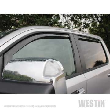 Picture of Westin 19-22 Ram 1500 Crew CabExcl- 19-22 Ram 1500 Classic In Channel Wind Deflector 4pc - Smoke