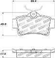 Picture of Stoptech 95-00 Lexus LS400 Street Select Front Brake Pads