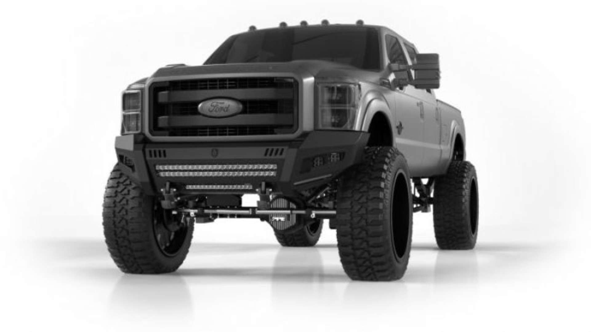 Picture of Road Armor 11-16 Ford F250-F350 iDentity Front Bumper Full Kit - Black Light Texture