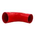 Picture of Mishimoto Silicone Reducer Coupler 90 Degree 3in to 3-75in - Red