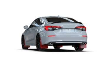 Picture of Rally Armor 22-24 Honda Civic-Civic Si-Sport Red UR Mud Flap w-White Logo