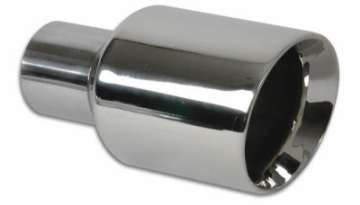 Picture of Vibrant 2-50in Inlet I-D- 3-50in Outlet O-D- Round Stainless Steel Tip Double Wall Angle Cut