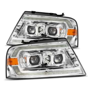 Picture of AlphaRex 04-08 Ford F150 PRO-Series Projector Headlights Black w- Sequential Signal and DRL