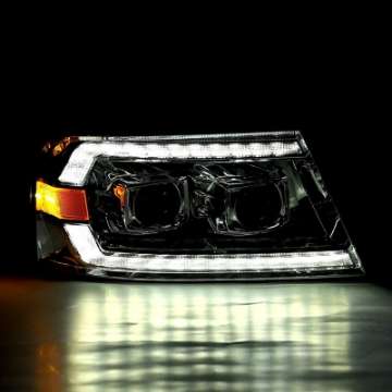 Picture of AlphaRex 04-08 Ford F150 PRO-Series Projector Headlights Black w- Sequential Signal and DRL