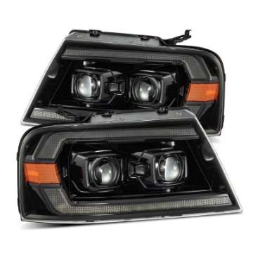 Picture of AlphaRex 04-08 Ford F150 PRO-Series Projector Headlights Chrome w- Sequential Signal and DRL