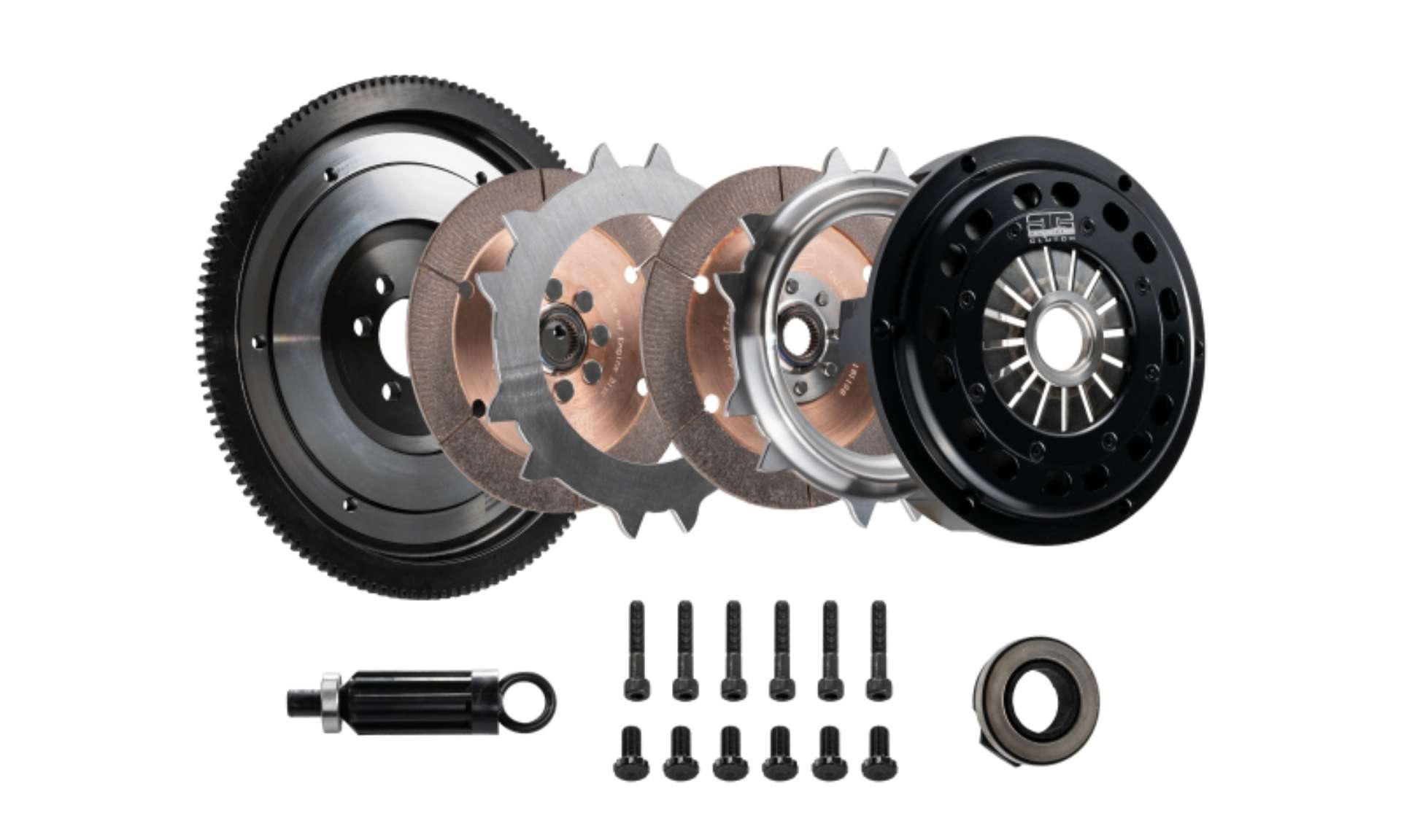 Picture of DKM Clutch 06-09 BMW 135i 215mm Ceramic Twin Disc MRX Clutch Kit w-Flywheel 850 ft-lbs Torque