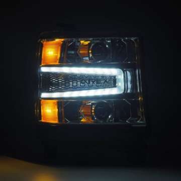 Picture of AlphaRex 16-18 Chevy 1500HD LUXX LED Proj Headlights Chrome w-Seq Actv Lgt - Seq Sig Req PN 810023