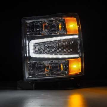 Picture of AlphaRex 04-15 Chevy 1500HD NOVA-Series LED Proj Headlights Chrome w-Activ Light-Seq Signal & SB DRL