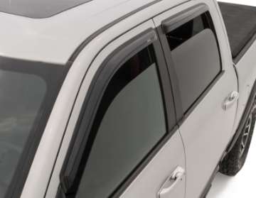 Picture of AVS 22-23 Toyota Tundra CrewMax Ventvisor Outside Mount Window Deflectors 4pc - Smoke