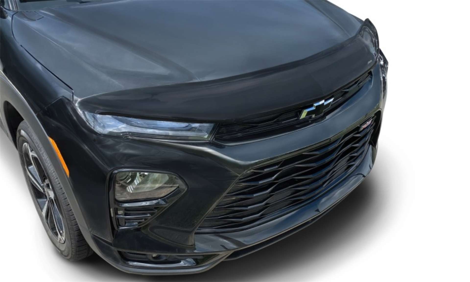 Picture of AVS 21-22 Chevrolet Trailblazer Carflector Low Profile Hood Shield - Smoke