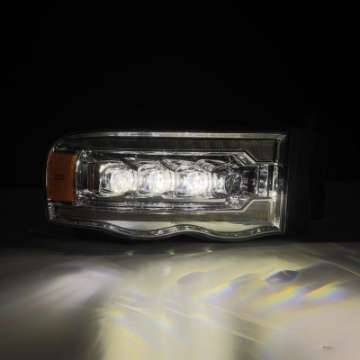 Picture of AlphaRex 02-05 Dodge Ram 1500 NOVA LED Proj Headlights Plank Style Chrome w-Activ Light-Seq Signal