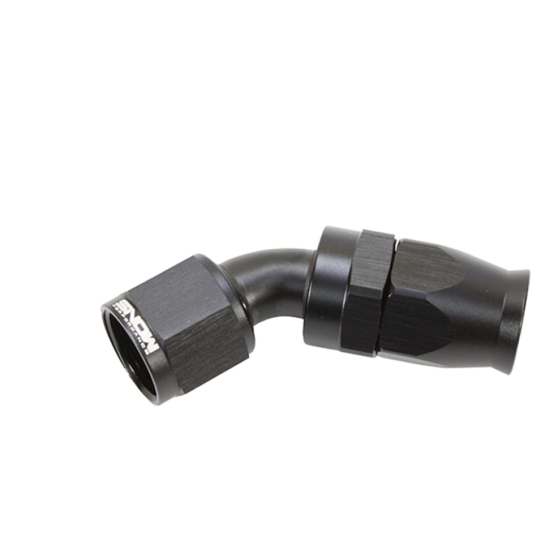 Picture of Snow -10AN 45 Degree PTFE Hose End Black