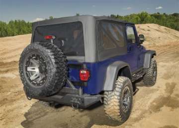 Picture of Rampage 04-06 Jeep WranglerTJ Unlimited OEM Replacement Soft Upper Doors - Black Denim