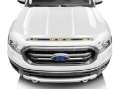 Picture of AVS 2022 Chevy Silverado 1500 Aeroskin Low Profile Hood Shield w- Lights - Oxford White