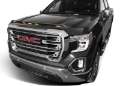 Picture of AVS 19-22 GMC Sierra 1500 Aeroskin Low Profile Hood Shield w- Lights - Onyx Black