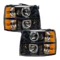 Picture of Oracle Lighting 07-13 Chevrolet Silverado Assembled Halo Headlights Round Style -Red SEE WARRANTY