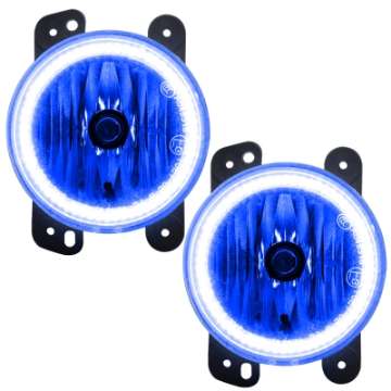 Picture of Oracle Lighting 10-15 Jeep Wrangler JK Pre-Assembled LED Halo Fog Lights -Blue NO RETURNS