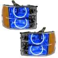 Picture of Oracle Lighting 07-13 GMC Sierra Pre-Assembled LED Halo Headlights - Blue SEE WARRANTY