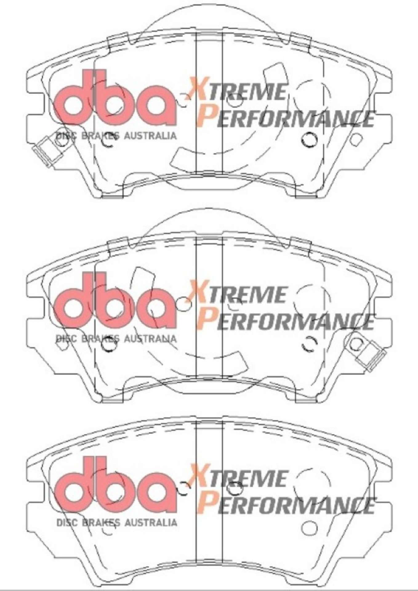 Picture of DBA 10-15 Chevrolet Camaro LS-LT V6 Front XP Performance Brake Pads