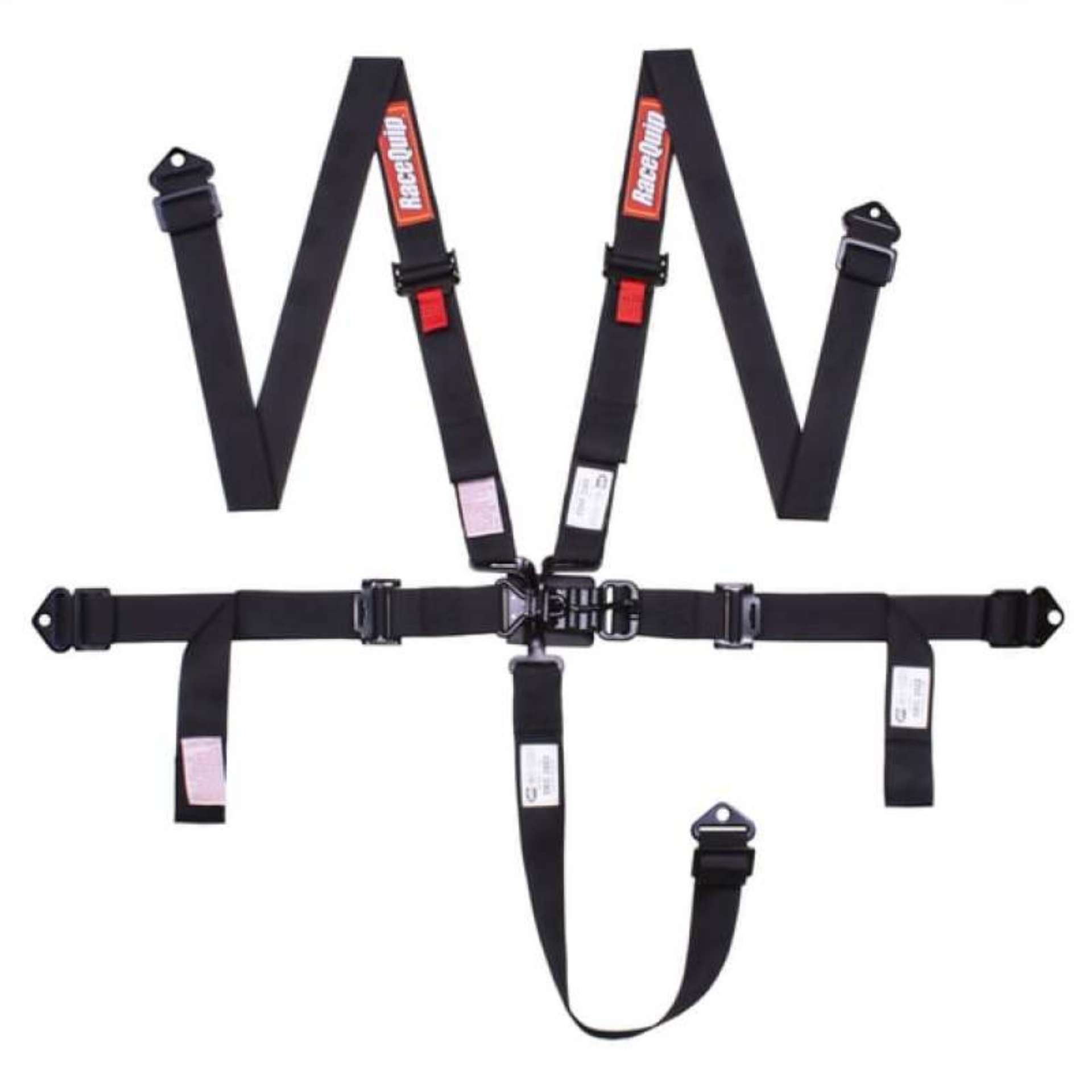 Picture of RaceQuip Latch & Link 5 Point Auto Racing 2In Harness Set - SFI 16-1 Seat Belt Set - Black