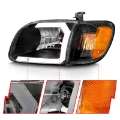 Picture of ANZO 00-04 Toyota Tundra Fits Reg-Acc Cab Only Crystal Headlights w-Light Bar Black w-Corner Light