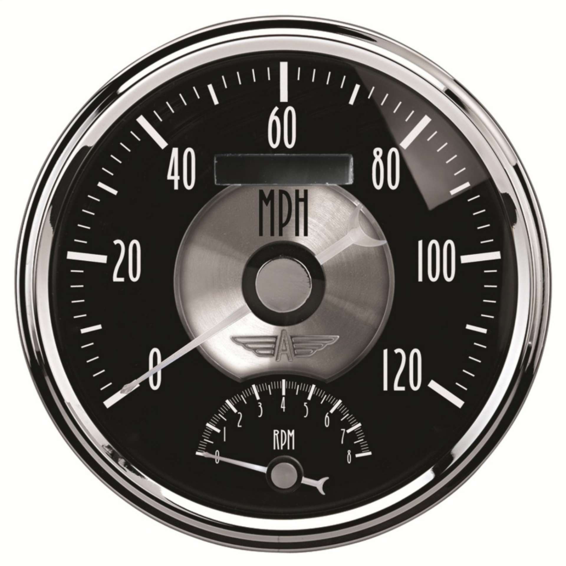 Picture of Autometer Prestige Series Black Diamond 5in Gauge Tachometer-Speedometer Combo 120mph 8k RPM