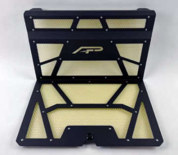 Picture of Agency Power 14-18 Polaris RZR Gloss Black-Yellow Vented Engine Cover