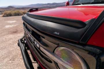 Picture of AVS 21-23 Ford Bronco 2-4Dr- Excl- Raptor Aeroskin II Textured Low Profile Hood Shield - Black