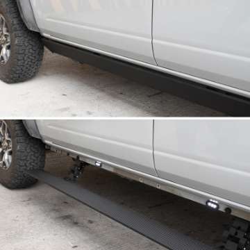 Picture of RealTruck 15-20 Cadillac Escalade 4dr VoltStep Electric Running Board Kit - Textured Black