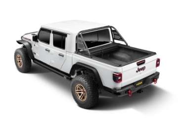 Picture of Rugged Ridge 20-22 Jeep Gladiator w-o Trail Rail Sys Armis Tonneau Cover w-Max Track - Tex- Blk