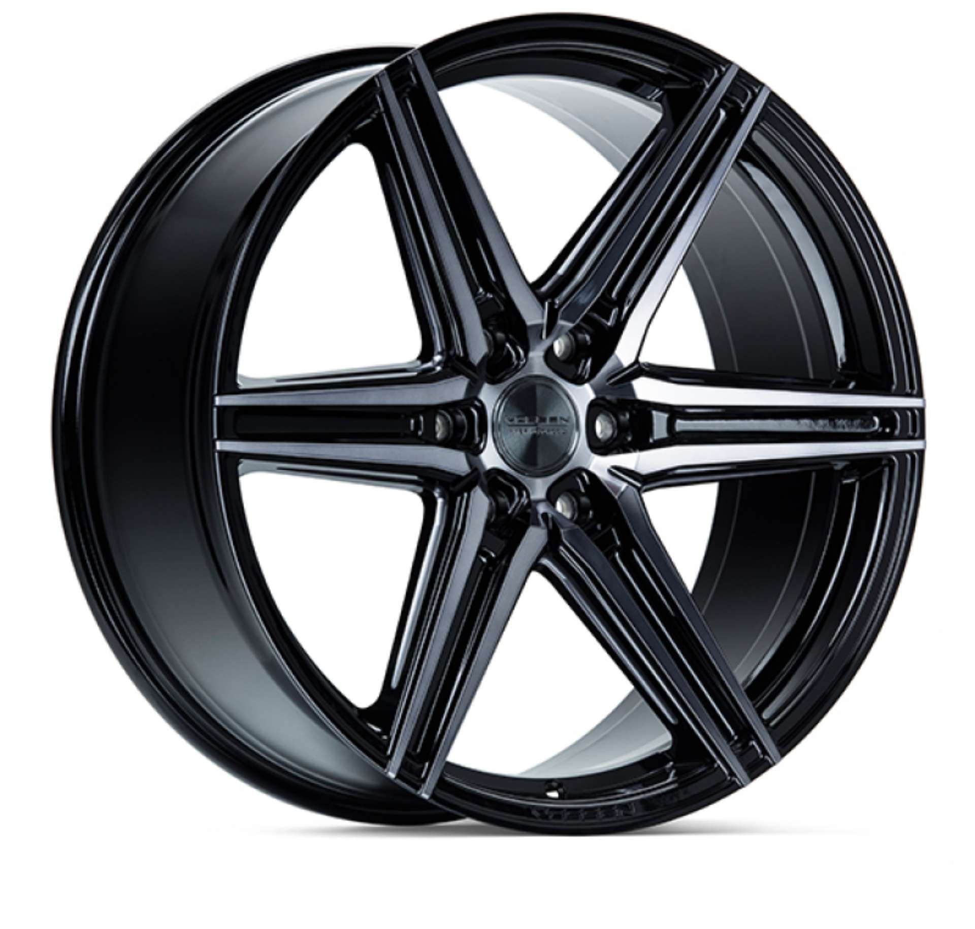 Picture of Vossen HF6-2 20x9-5 - 6x139-7 - ET15 - Deep Face - 106-1 - Tinted Gloss Black Wheel