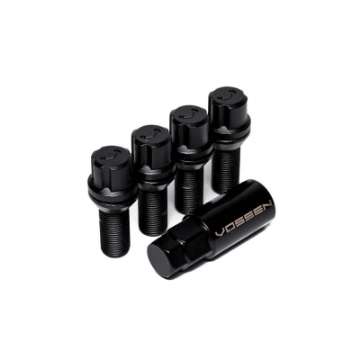 Picture of Vossen 30mm Lock Bolt - 14x1-25 - 17mm Hex - Cone Seat - Black Set of 4