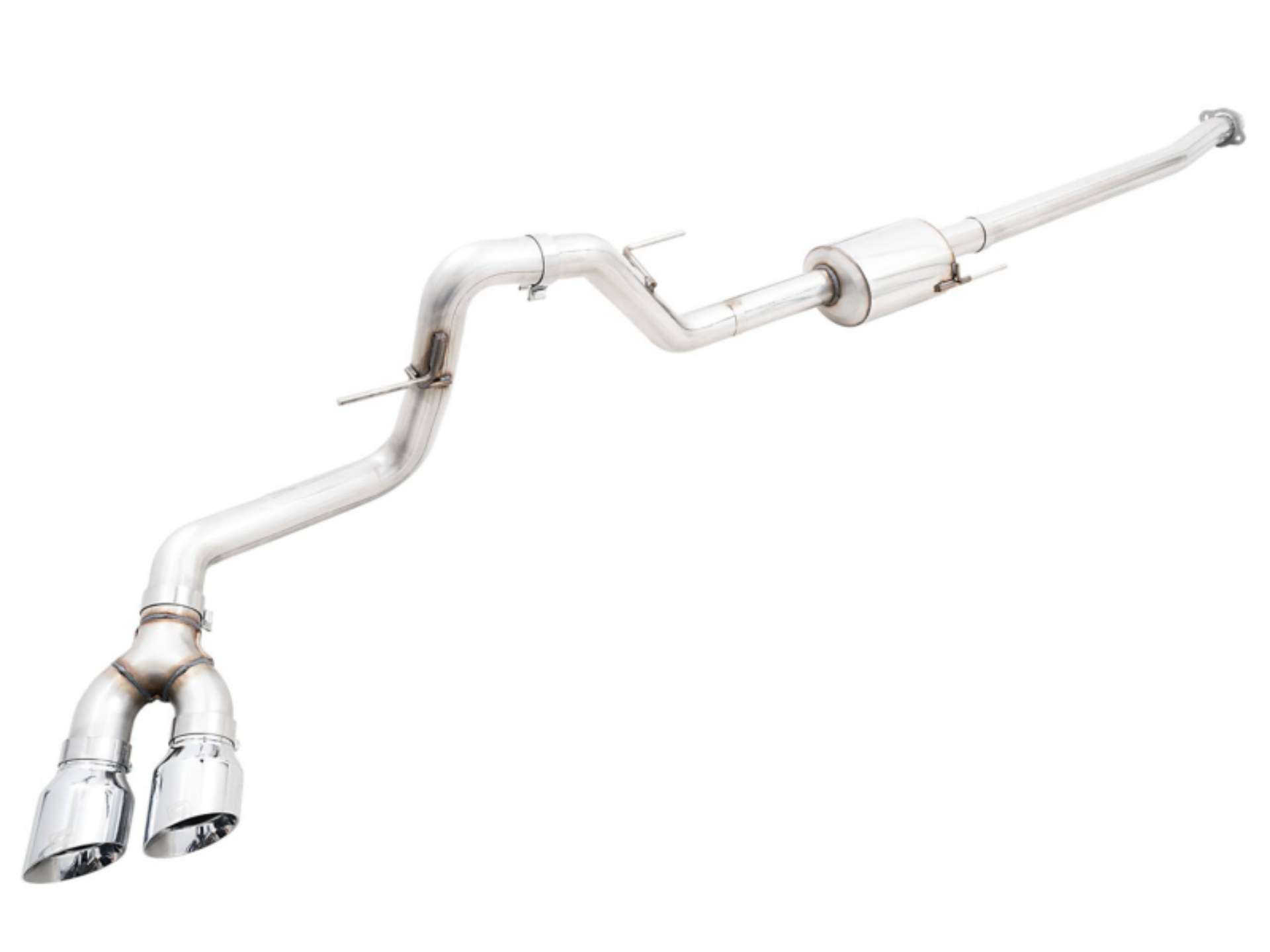 Picture of AWE 0FG 21+ Ford F150 Dual Side Exit Cat-Back Exhaust- 4-5in Chrome Silver Tips