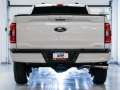 Picture of AWE 0FG 21+ Ford F150 Dual Side Exit Cat-Back Exhaust- 4-5in Chrome Silver Tips