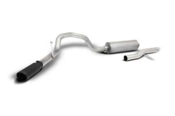 Picture of Gibson 20-21 GMC Sierra 2500HD-3500HD 6-6L Cat-Back Single Exhaust System Stainless - Black Elite