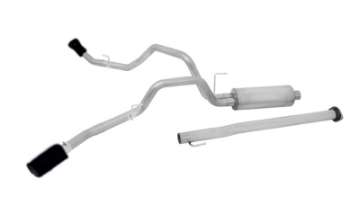 Picture of Gibson 15-20 Ford F-150 2-7-3-5-5-0L 3in-2-5in Cat-Back Dual Extreme Exhaust Stainless - Black Elite