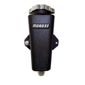 Picture of Moroso Universal Left 6AN In-10AN Out Power Steering Tank - Black Powder Coat