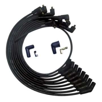 Picture of Moroso SB Ford 260289302 135 Deg Plug End Non-HEI Unsleeved Ultra Spark Plug Wire Set - Black