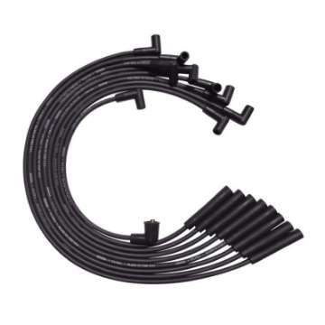 Picture of Moroso BB Ford 351C-390-429-460 Unleeved HEI 135 Deg Boots Ultra Spark Plug Wire Set - Black