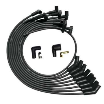 Picture of Moroso SB Ford 260289302 135 Deg Plug Boots HEI Unsleeved Ultra Spark Plug Wire Set - Black