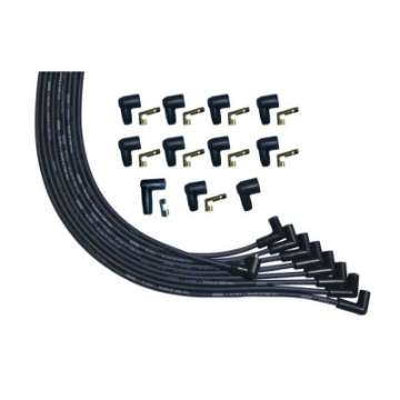 Picture of Moroso Universal V8 90 Deg Plug Unsleeved 90 Non-HEI Ultra Spark Plug Wire Set - Black